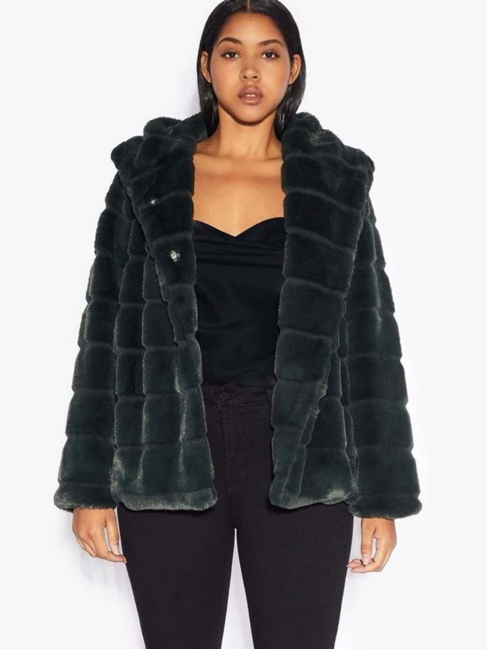 Apparis | Goldie Hooded Jacket in Emerald Green size small - Picture 3 of 8